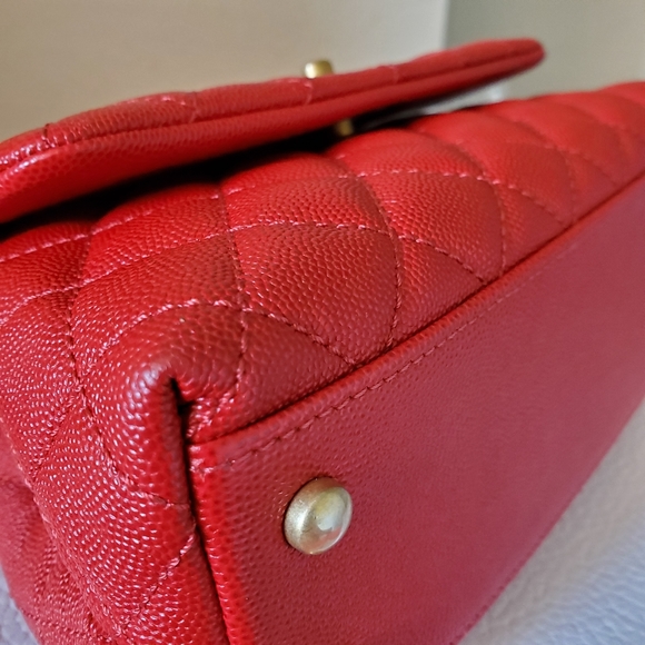 Chanel coco handle red caviar gold hw mini bag - Picture 11 of 15